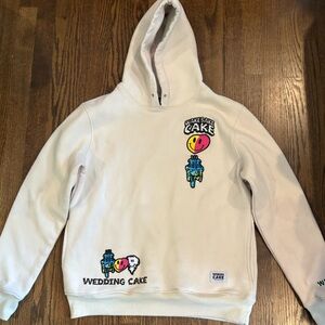 Wedding Cake All Gas White Hoodie with Graphic Patches